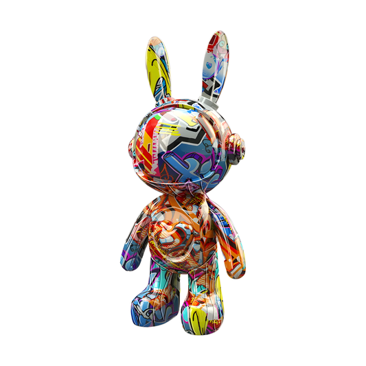 Luxury Cartoon Rabbit Sculpture Home Decor
