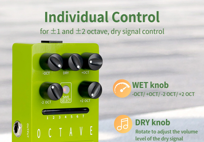 FS08 Guitar Octave Effects Pedal with 7 Presets