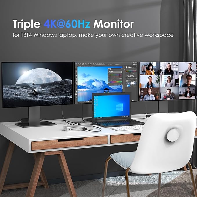 Triple 4K Thunderbolt 4 Docking Station with 96W PD Output