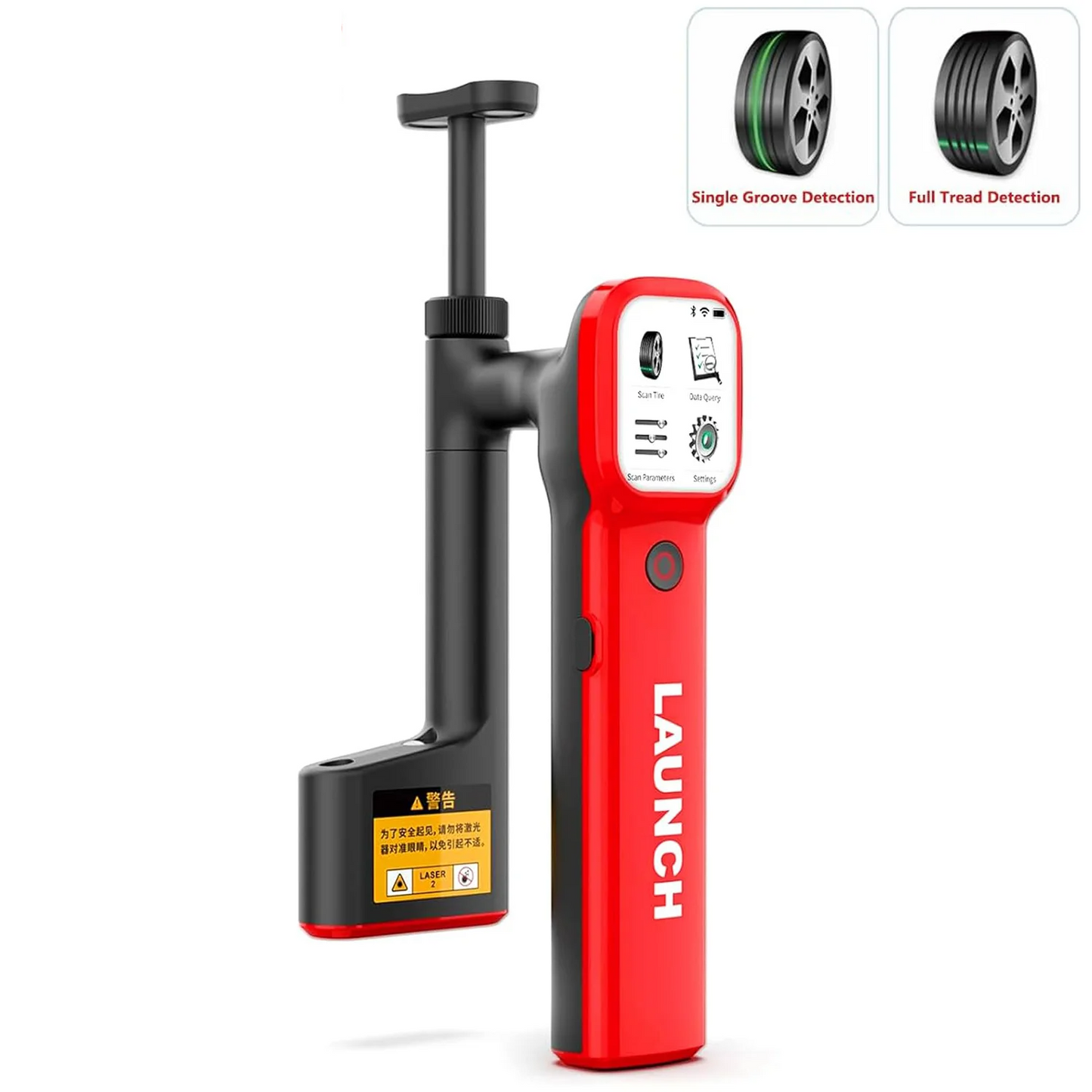 Handheld Laser Tire Tread Depth Gauge 0.1mm High Accuracy