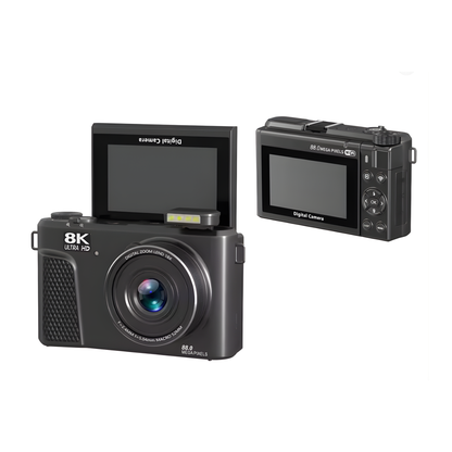 8K Digital Camera Black WiFi 18x Zoom Autofocus