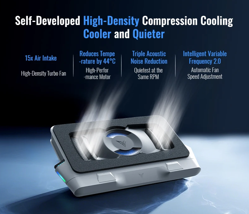 Laptop Cooling Stand with Intelligent Variable Frequency Fan