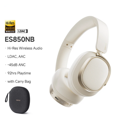 Edifier ES850NB Hi Res Bluetooth Headset Noise Cancelling Ivory