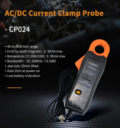 High Precision 400A Current Clamp Probe with 23mm Jaw