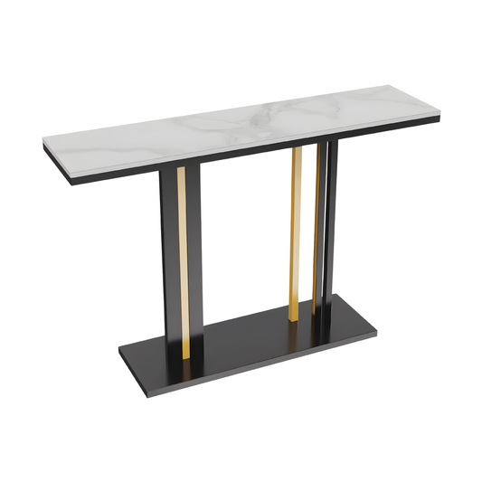 Elegant Marble Display Table Narrow Hallway Entryway Console