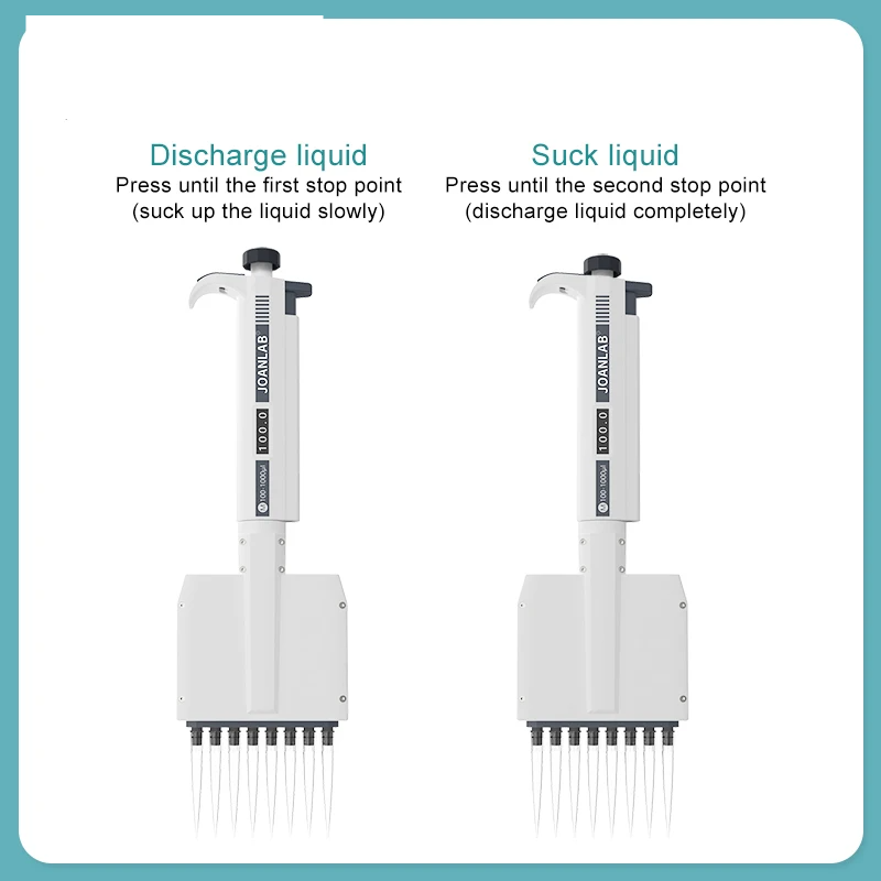 8-Channel Digital Micropipette 5–50µl Adjustable Volume