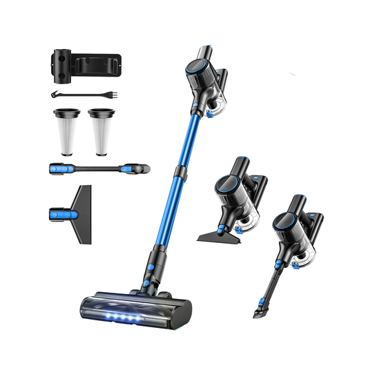 Lightweight Cordless Vacuum Blue 55Kpa 3 Modes 8in1