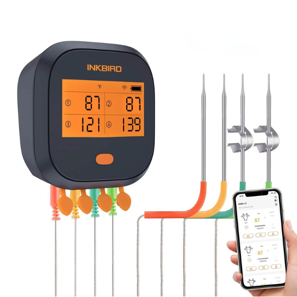 WiFi Meat Thermometer 4-Probe BBQ Digital Thermometer
