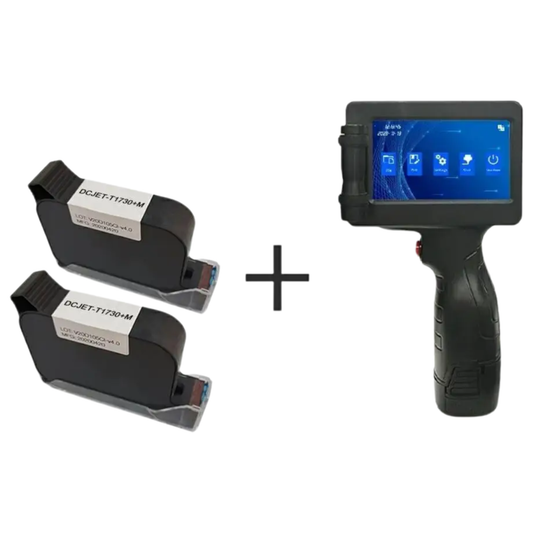 Portable 12.7mm Handheld Inkjet Printer with 2 Original Inks