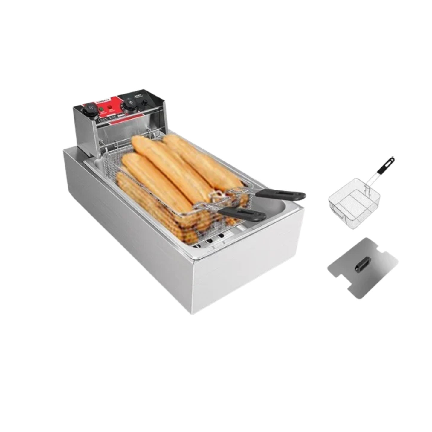 22.5L Electric Deep Fryer Double Tank Commercial Fryer