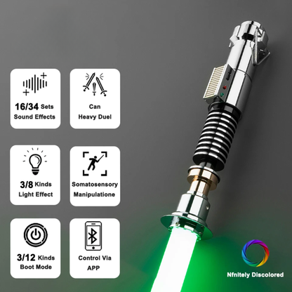 X RGB Lightsaber Metal Handle Heavy Dueling Laser Sword