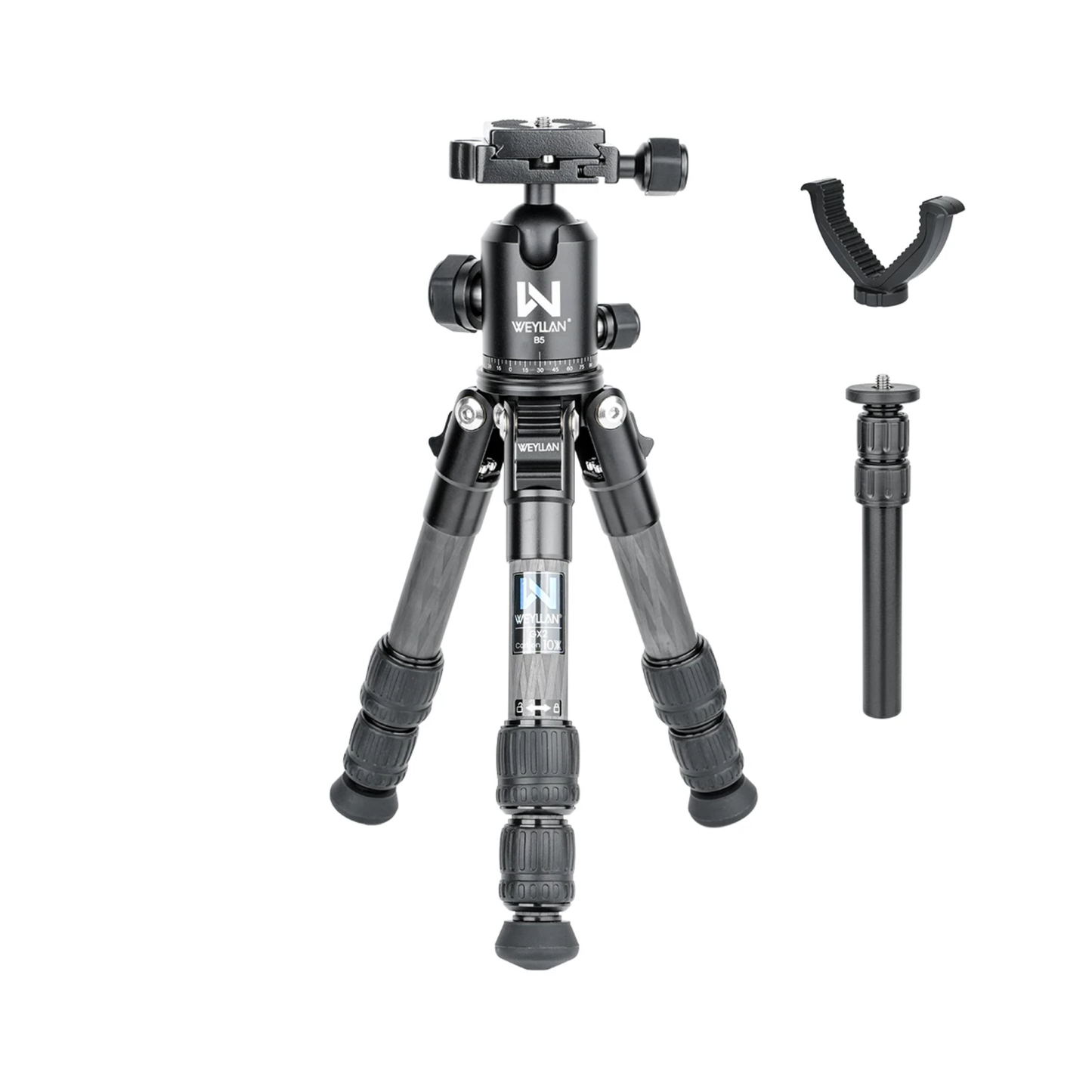Carbon Fiber Camera Tripod with Adjustable Center Column Extension