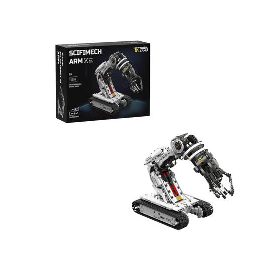 Desktop Robotic Arm Toy with Assembly Bricks