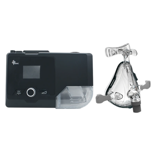Travel CPAP Device with Medium Respirator Mask & Tube