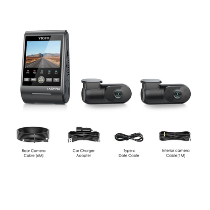 3 Channel Smart DVR 64GB for Full Car Coverage