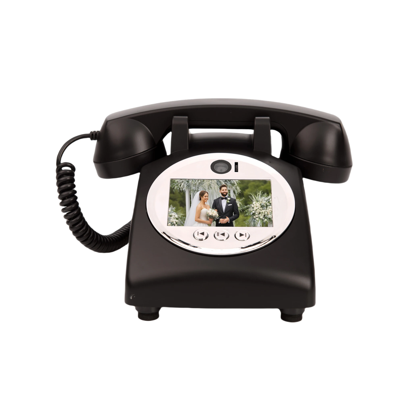 Unique Wedding Audio Video Guestbook Phone Black