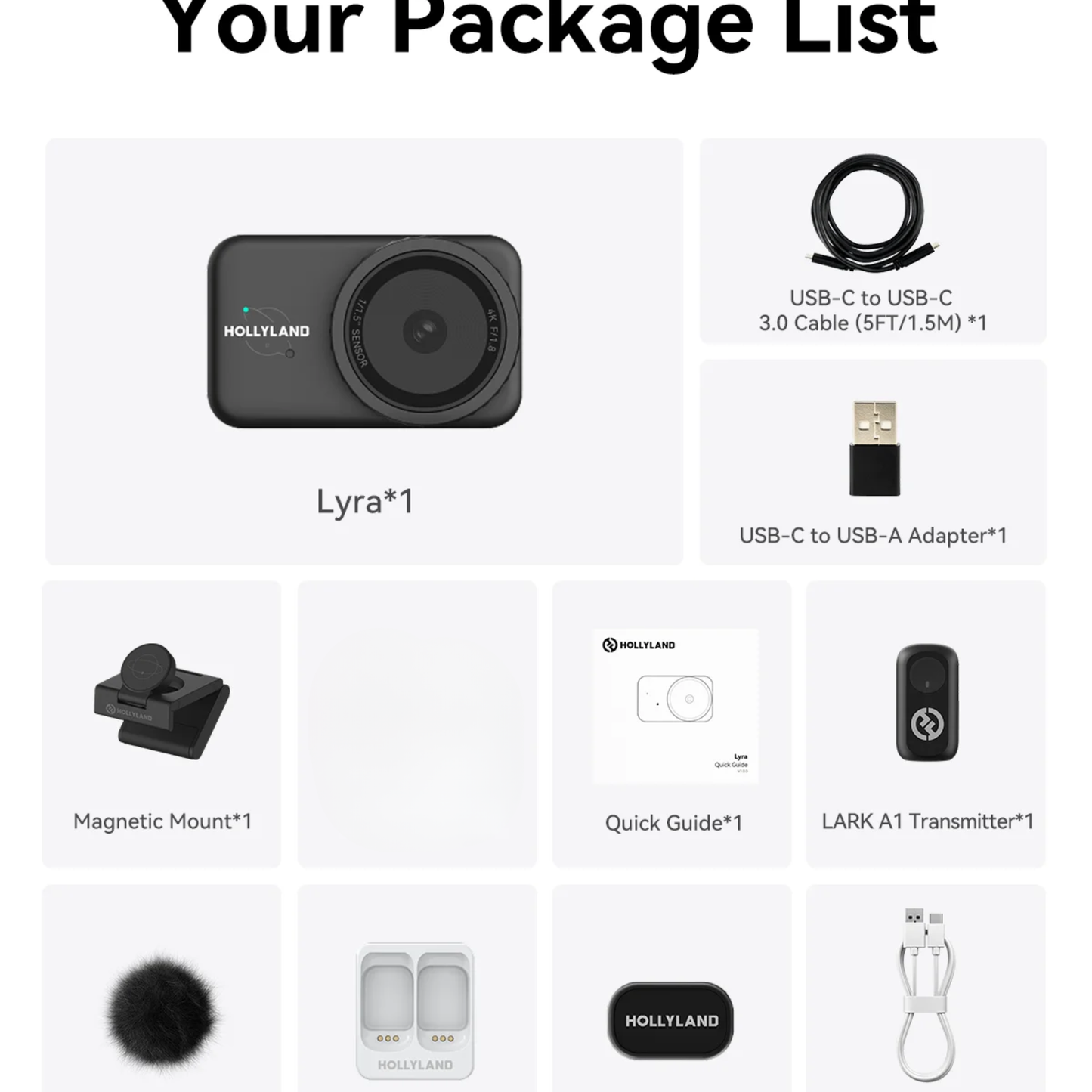 4K Live Streaming Webcam with Auto Tracking Mic Camera Kit