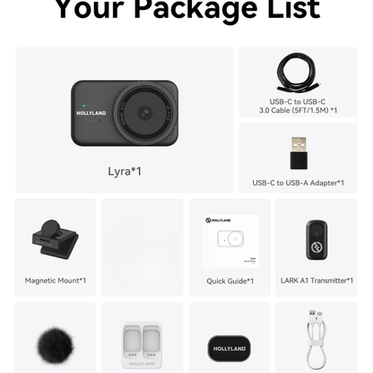 4K Live Streaming Webcam with Auto Tracking Mic Camera Kit