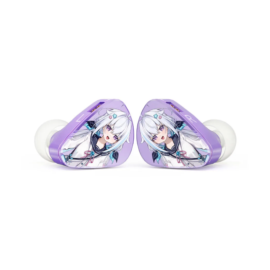 Purple In-Ear Earphones 3 Unit HiFi Sound