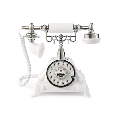 White Vintage Voice Message Guest Book Phone Wedding Party