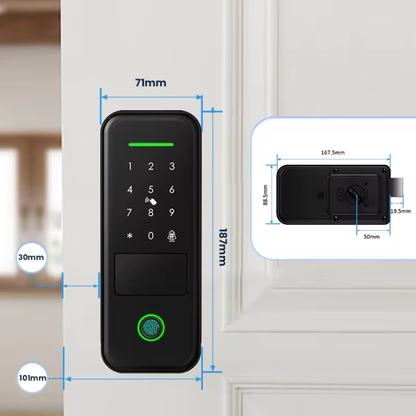 Keyless Outdoor Smart Lock with TTLock App and Remote Control