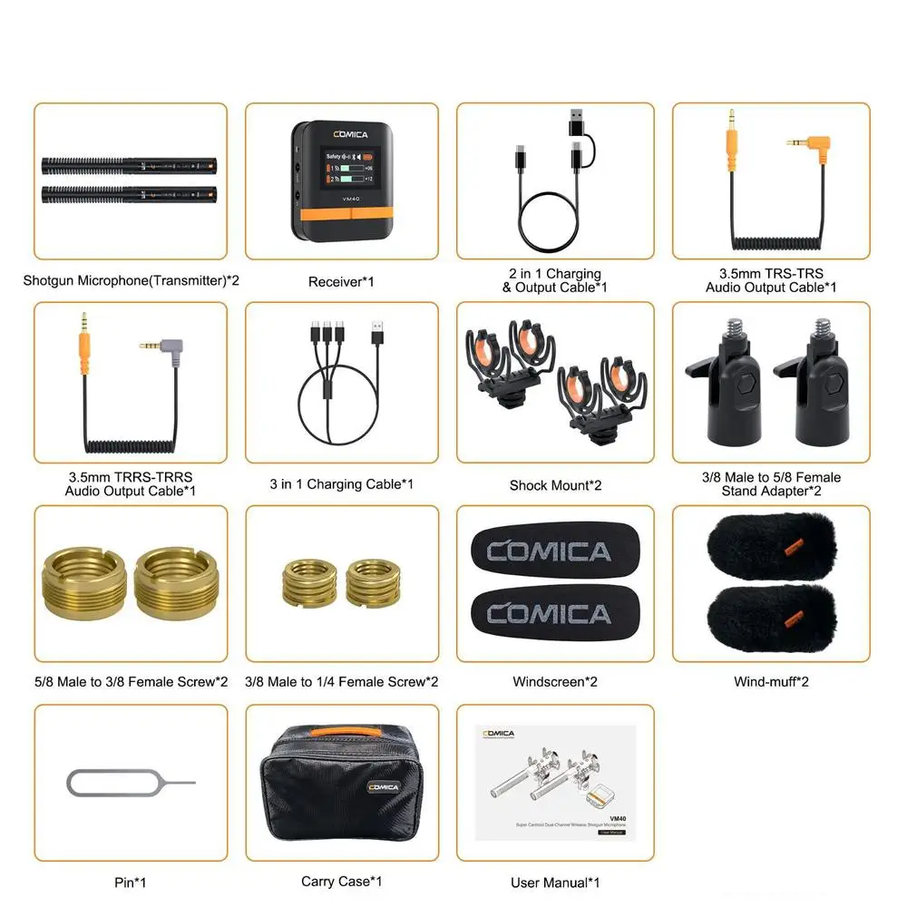 Complete VM40 Microphone Set for Video and Streaming