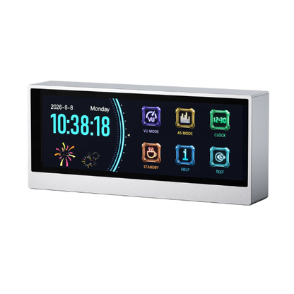 Digital VU Meter Audio Spectrum Visualizer Desktop Clock