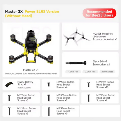 ELRS FPV Drone Frame HD VTX Modular Design