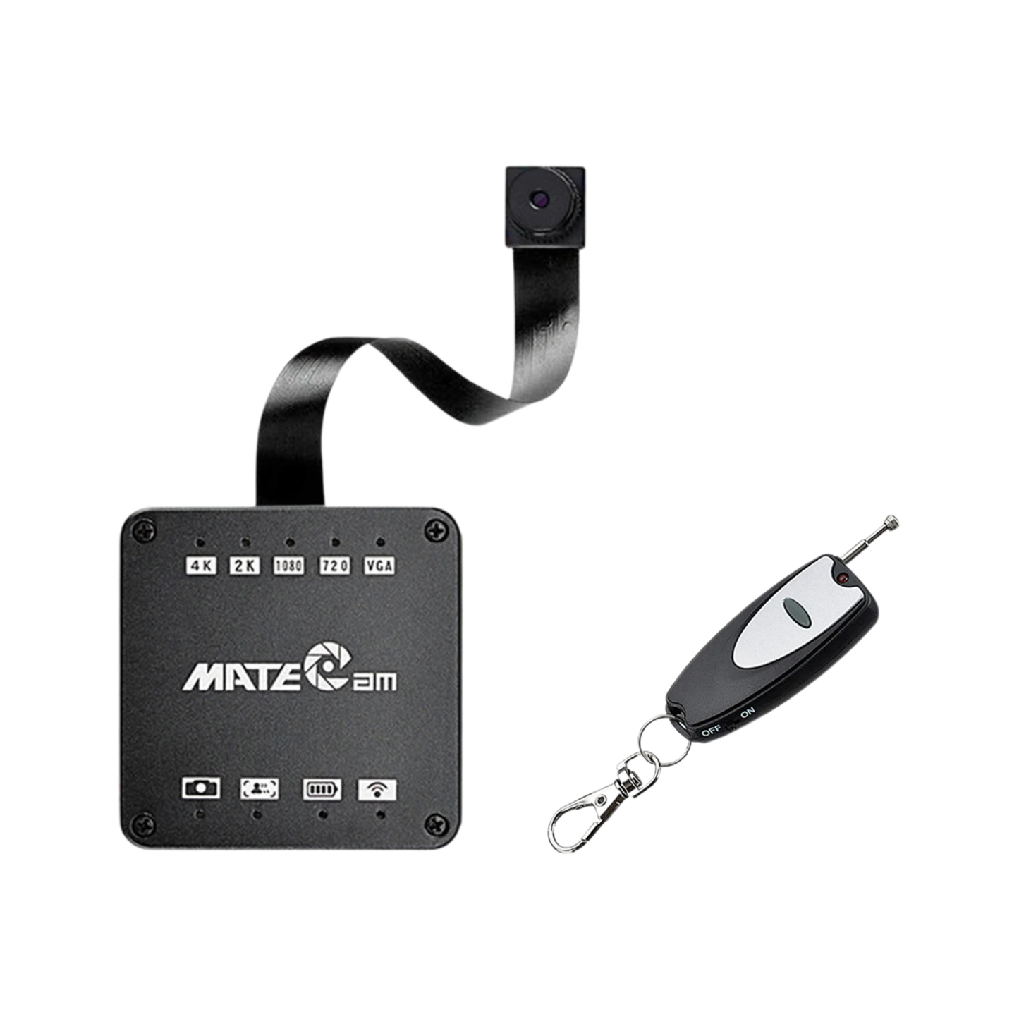 Battery-Powered 4K Micro Camera 150 Lens Remote
