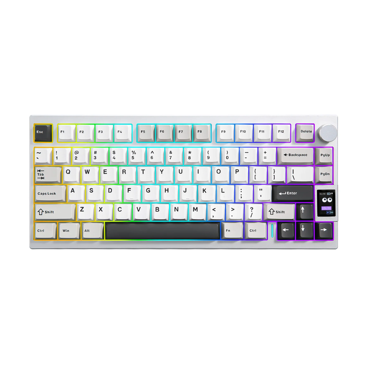 Silver Wireless Mechanical Keyboard Gateron Zero Switches