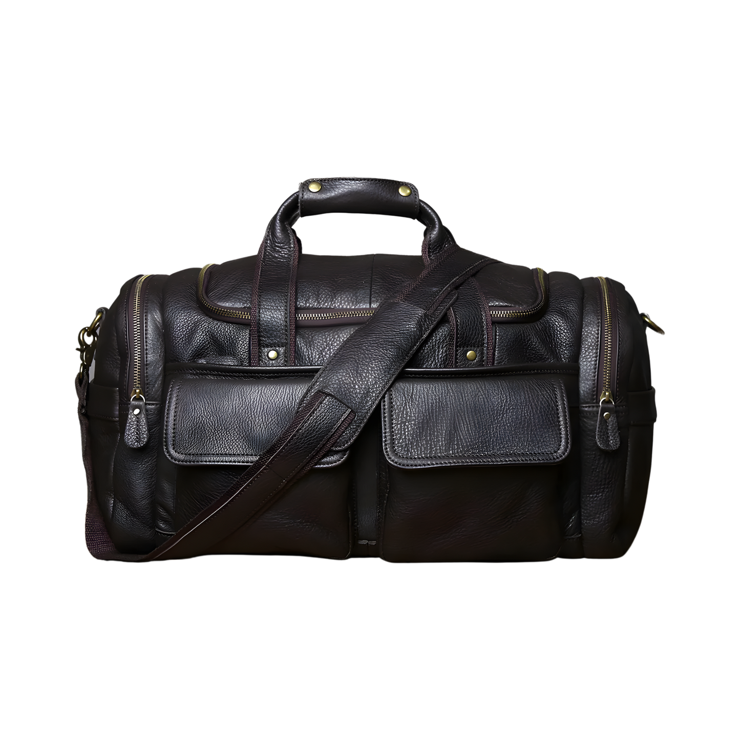 Vintage Style Cowhide Hand Luggage Laptop Shoulder Bag