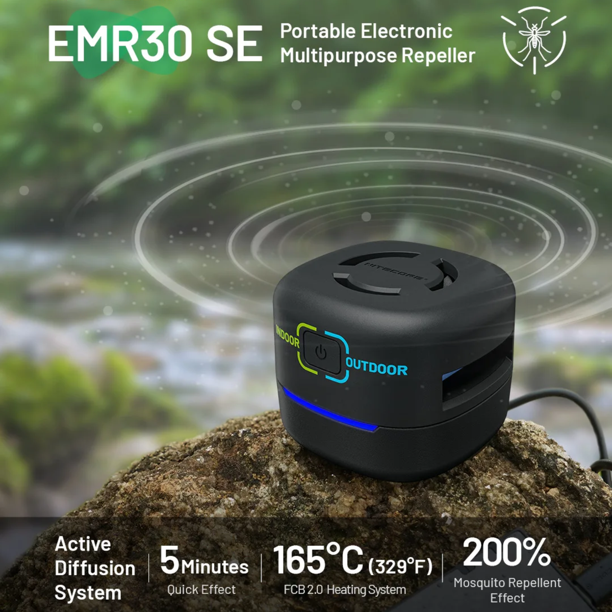 Portable Rechargeable Mosquito Repeller for Camping and Outdoor Use