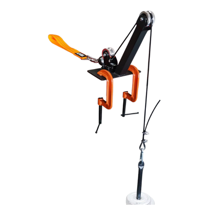Arm Wrestling Pulley Kit with Rotating Aluminium Pulleys and Strap