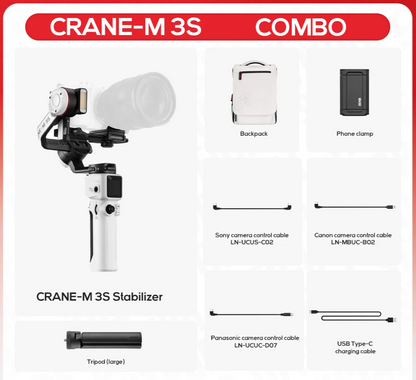 3-Axis Handheld Camera Gimbal Stabilizer Combo Kit