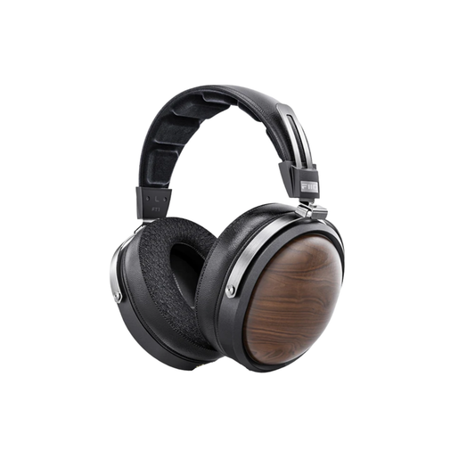 Premium Black Wood Over-Ear Headphones with Crisp Sound