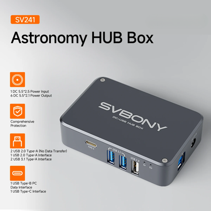 Astronomy DC USB Hub for Astrophotography Cameras