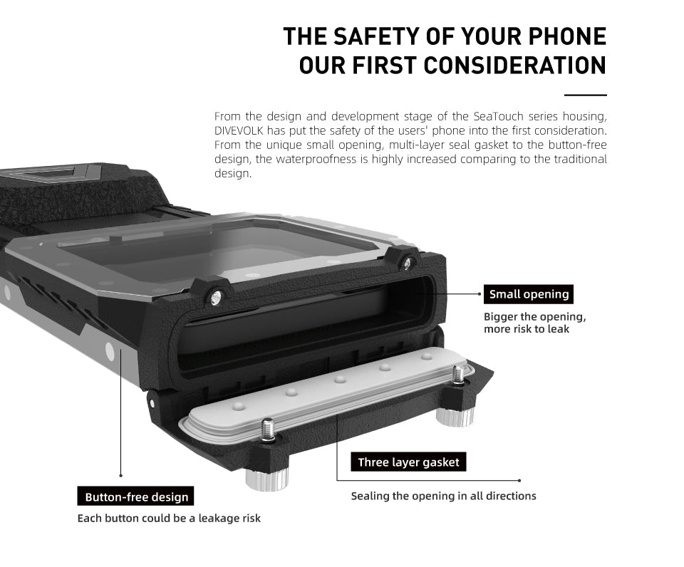 Waterproof Diving Case for iPhone 16 Dynamic Black