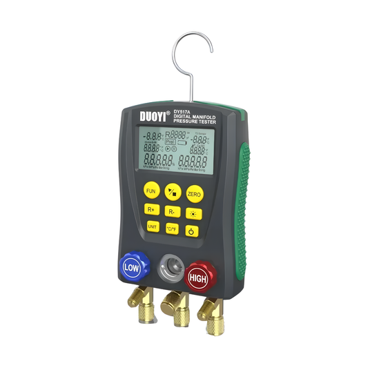 Multi-Function Digital HVAC Pressure Gauge with Temperature Sensor
