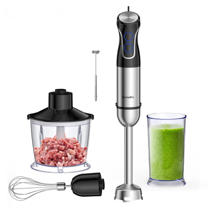Portable 1500W Hand Blender with Food Processor & Smoothie Maker
