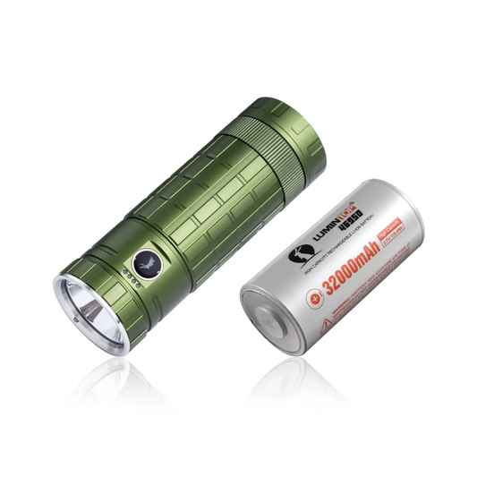 Green High-Power USB-C Rechargeable Outdoor Flashlight