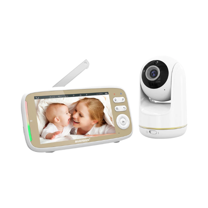 5 Inch Baby Monitor Camera 2-Way Audio 3X Zoom