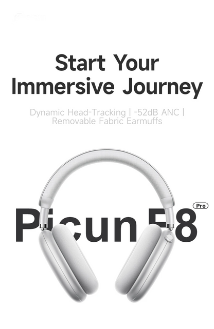 Dark Sky Grey Noise Cancelling Headphones with Head Tracking