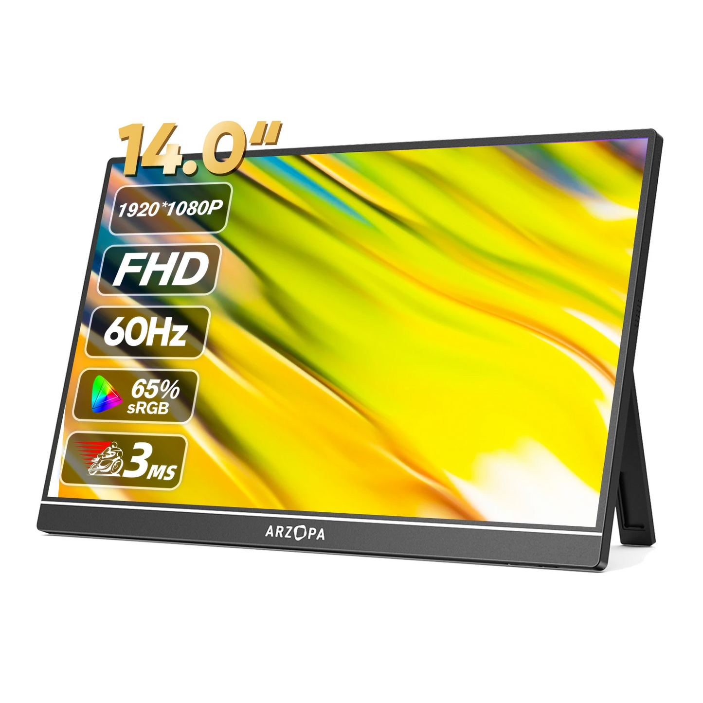 14" Portable 1080P IPS Monitor USB-C HDMI Second Screen