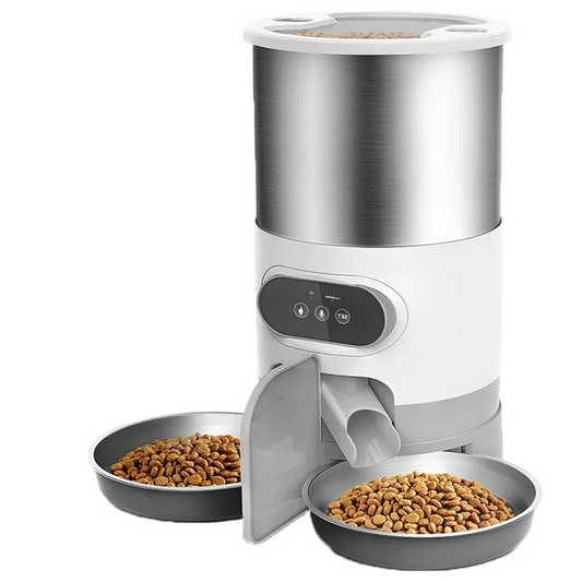 Button-Controlled 3L Smart Pet Feeder for Cats
