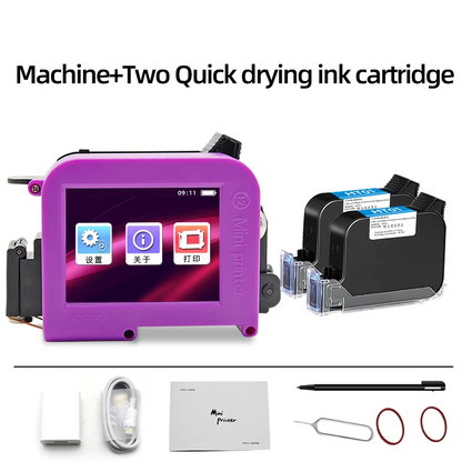 Portable Label Printer for Packaging Bottles and QR Codes