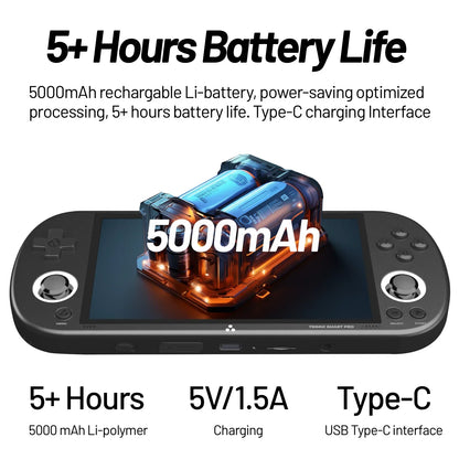 Smart Retro Gaming Console 4.96 Inch IPS Screen Linux