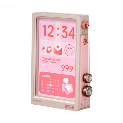 WiFi Smart Pixel Display Pink with Weather and Calendar