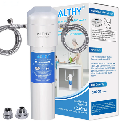 Compact Under Sink Water Filtration System for Kitchen Tap