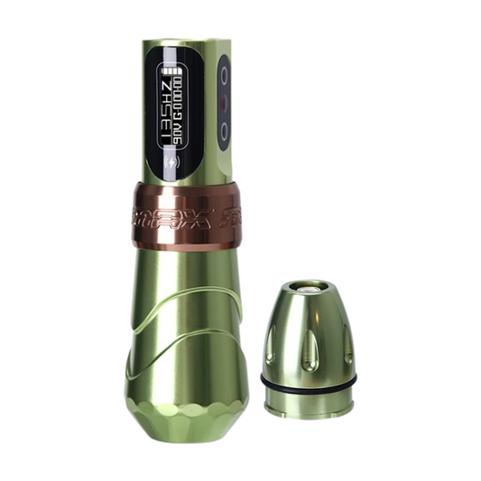 Glossy Green Rechargeable Tattoo Pen for Professional Artists