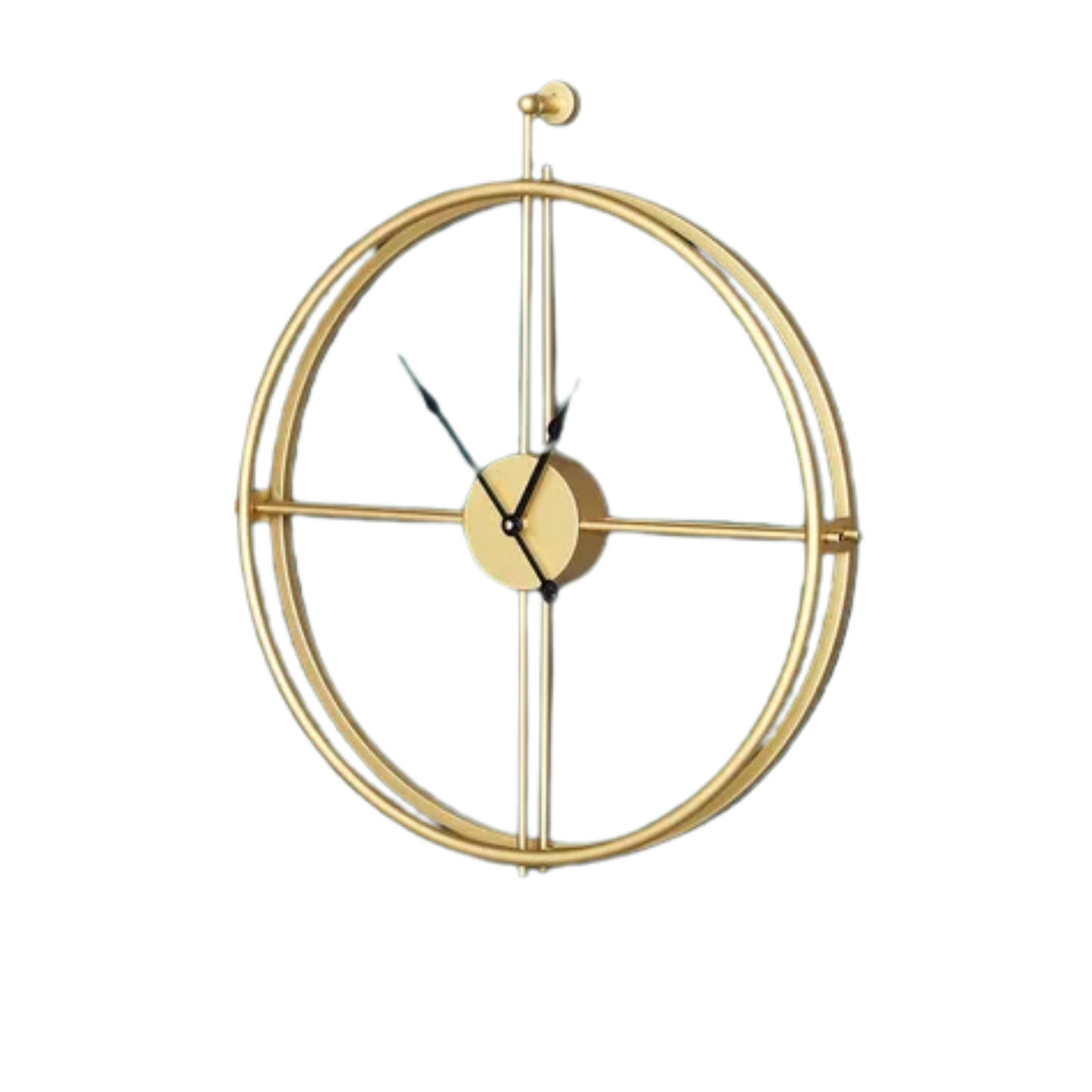 Modern European Wall Clock Gold Black Needle Home Decor 60cm